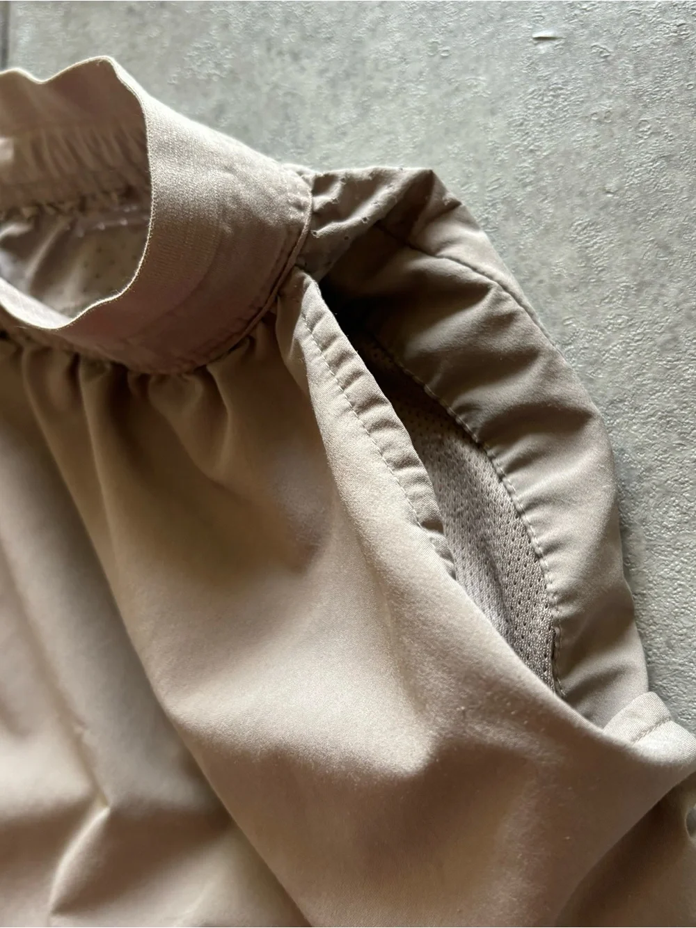 Tan nike running shorts